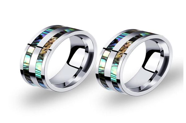 

8mm men039s titanium steel wedding band ring for man stainless steel band ring polished finish colorful gold comfort fit size 64091258, Silver