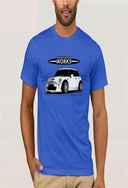 

mini cooper r53 s jcw silhouette soft cotton tshirt multi colors6495995, White;black