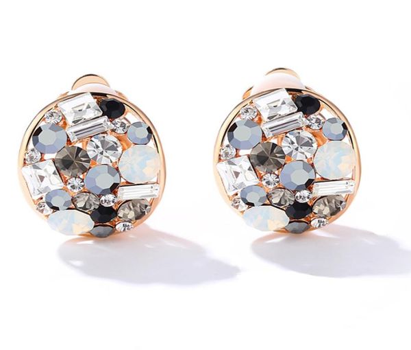 

new no hole earclips earrings for women wedding party jewelery made with rovski elements crystal bijoux gift1348795, Silver