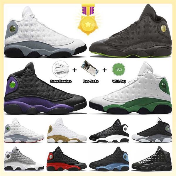 

13s 13 basketball shoes blue grey black cat houndstooth university gold wheat lucky green court purple flint hyper royal cap and gown traine