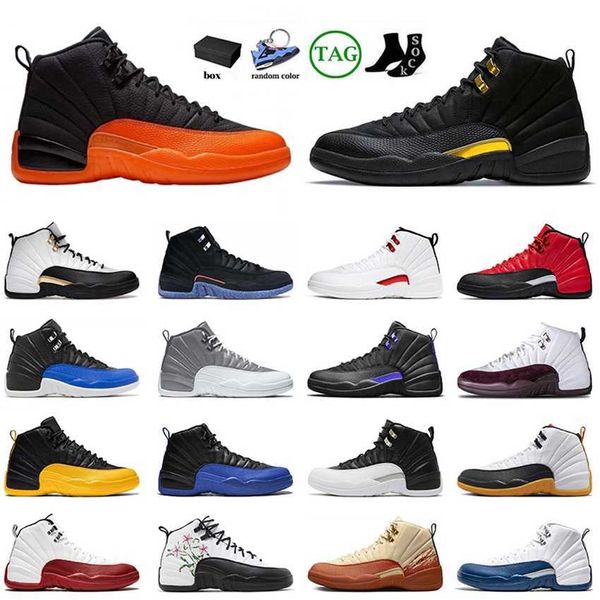 

12 12s sneakers mens basketball shoes designer jord jumpman brilliant orange a ma maniere black taxi ovo white playoffs royalty men concord