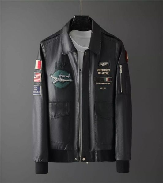 

famous mens leather jacket men women casual coats black blue fashion mens stylist jacket outerwear size m4xl5547634, Black;brown