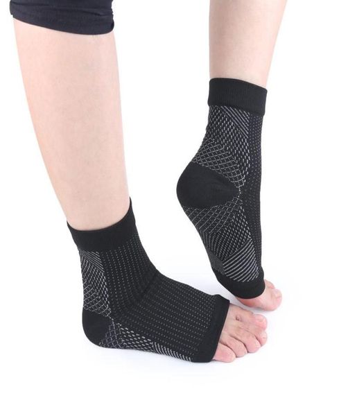 

men039s socks 1 pair compression breatheable foot sleeve support angel anti fatigue outerdoor men brace sock sports1229240, Black