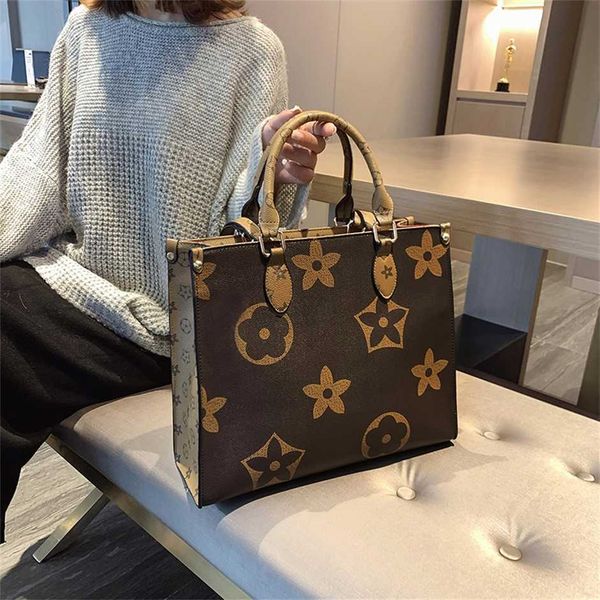 

family women's 2023 new old flower big net red one shoulder oblique straddle handbag large capacity shopping bag 50% off wholesale