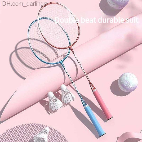 

badminton rackets badminton racket double racket super light carbon authentic male and female durable type racket set q230901