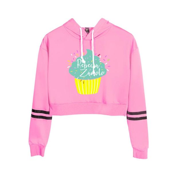 

cupcake zamfam merch logo rebecca zamolo printed streetwear navel sweatshirt women pullovers fashion lumbar hoodie casual hooded8359424, Black
