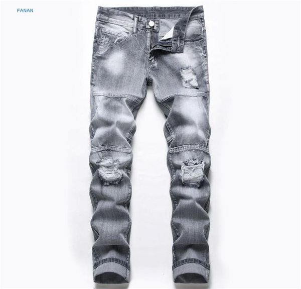 

men039s jeans light grey with holes for men0123456786855147, Blue