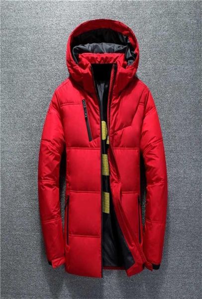 

winter jacket men fashion casual coat hood thick warm waterproof down male parkas outerwear 2111195787368, Black