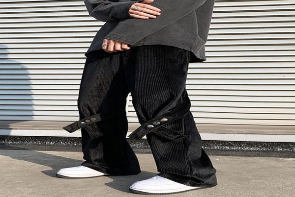 

men039s pants straight baggy men39s clothing solid color fashion button straps sweatshirt y2k tracksuit trousers casual stre2934901, Black