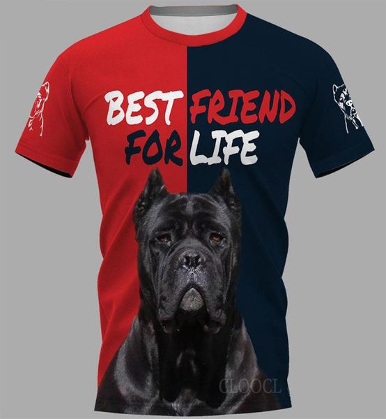 

cloocl animals pet dog cane corso mens tshirts short sleeve men clothing harajuku t shirts 3d print shirt6358381, White;black