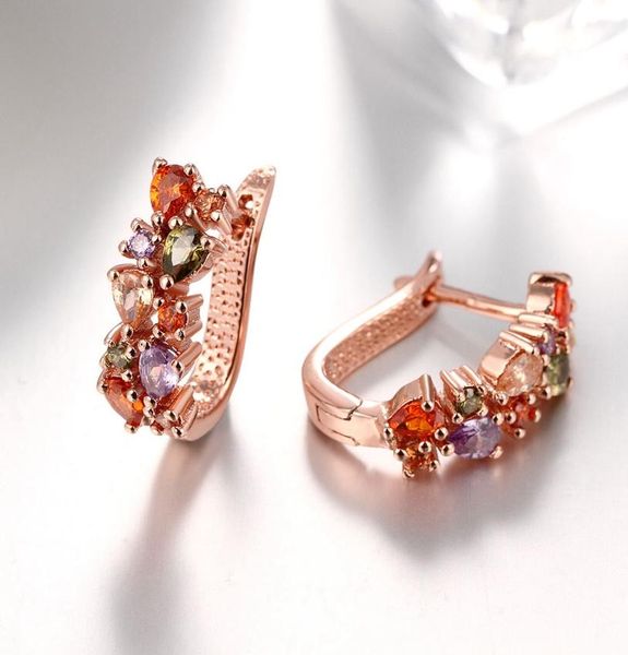 

new 925 silver plating earrings for women fashion jewelry rose gold crown wedding stud earring rovski elements jewelry2344632, Golden;silver