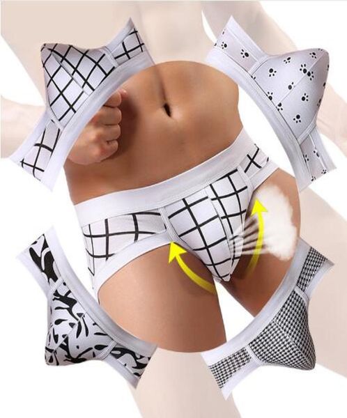 

men briefs underpants cotton soft brief male shorts underwear3996098, Black;white