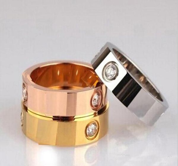 

titanium steel silver love ring men and women rose gold for lovers couple gift6647440