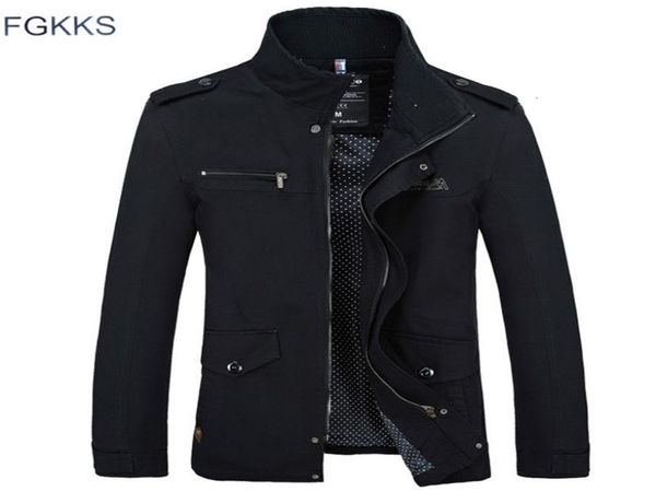 

fgkks brand men jacket coats fashion trench coat new autumn casual silm fit overcoat black bomber jacket male cj1912032634543, Black;brown