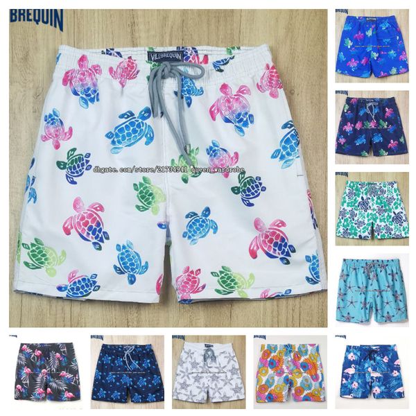 

mens shorts turtles french men's swimming trunks turtle printed quick-drying beach pants fifth pants, White;black