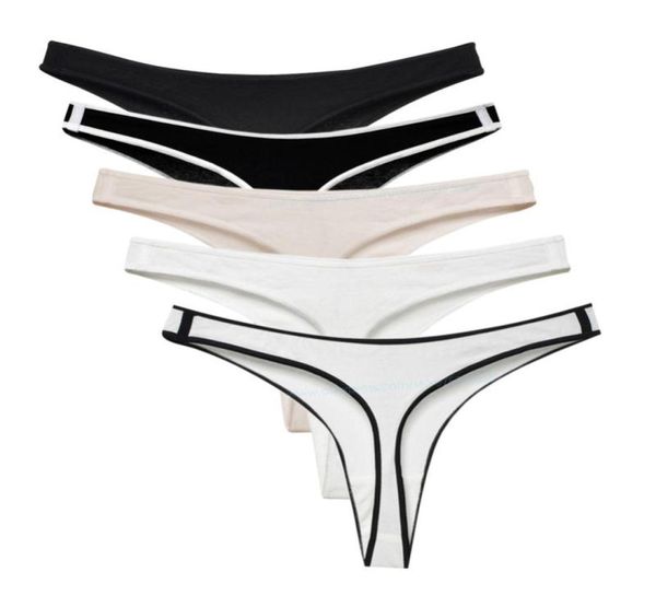 

5pcs women underwear tback thong gstring panties underwear for women3772427, Black;pink