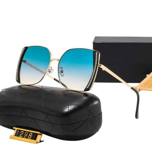 

sunglasses designer classic luxury fashion new diamond inlaid women's network red anchor driving street shooting glasses, White;black