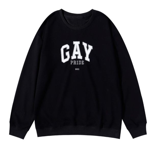 

21ss new embroidery printing pride men039s women039s hoodies fashion casual luxury sweatshirts gay clothing popularity sweat2890005, Black