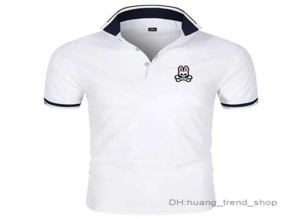 

mens polos combed cotton summer clothing short sleeve business design animal pattern psycho bunny t shirt casual striped desig3653339, White;black