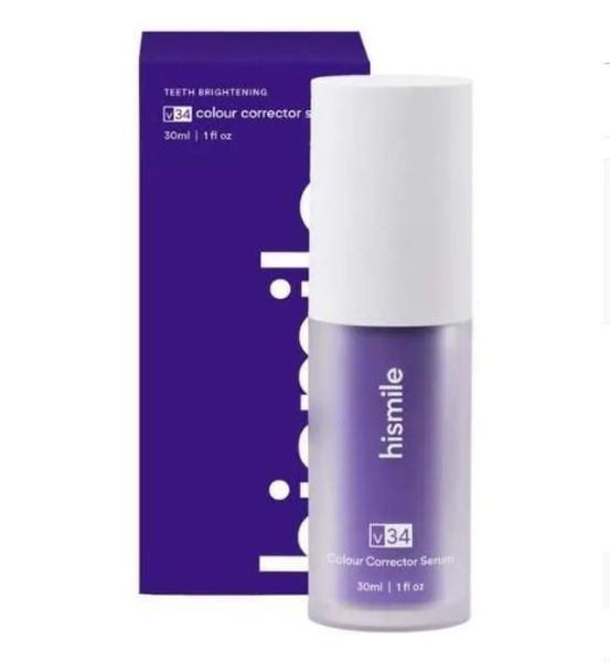 

30ml v34 hismile oral care hismile v34 toothpaste airless bottle teeth smile bright teethcleaning toothpaste package dental care health hism