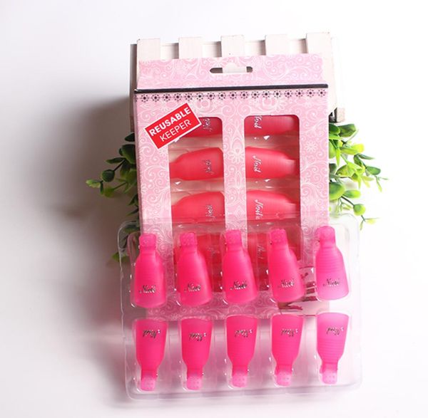 

10pcsset nail polish remover soaker reusable plastic keeper salon diy nail art tool wearable geloff acrylic uv gel cleaner clip 4615917
