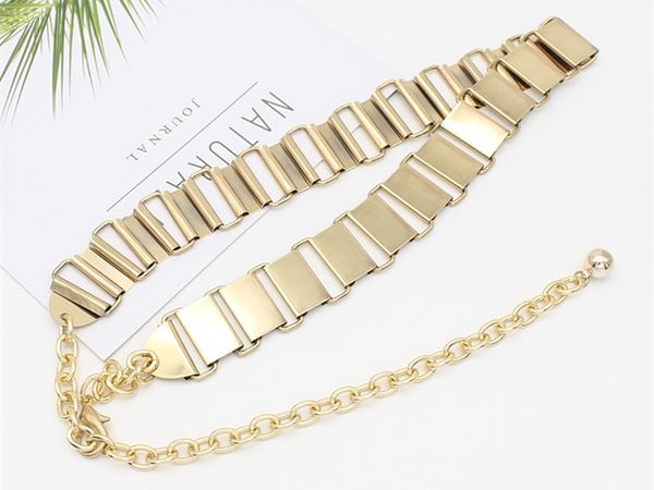 

fashion accessories belts for women alloy belt designer gold color waist chain rhinestone peal for girl party