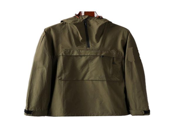 

toney 2020 new hooded half zip pocket jacket youth fashion european and american casual jacket men039s coat nylon fabric me1356103, Black;brown