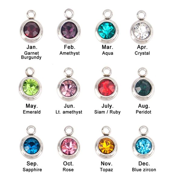 

stainless steel crystal zodiac birthstone charms lucky stones 12 colors1 pendants for pierre naissance jewelry making gifts9213698, Bronze;silver