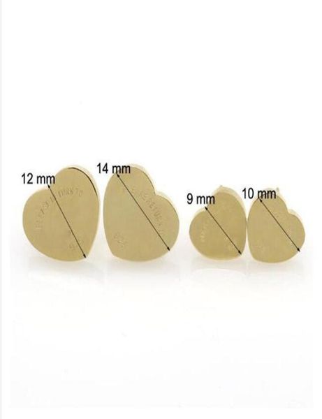 

fashion gold silver rose branded women stainless please return to heart charms stud earring drop gd1185 g2kw3191676, Golden;silver