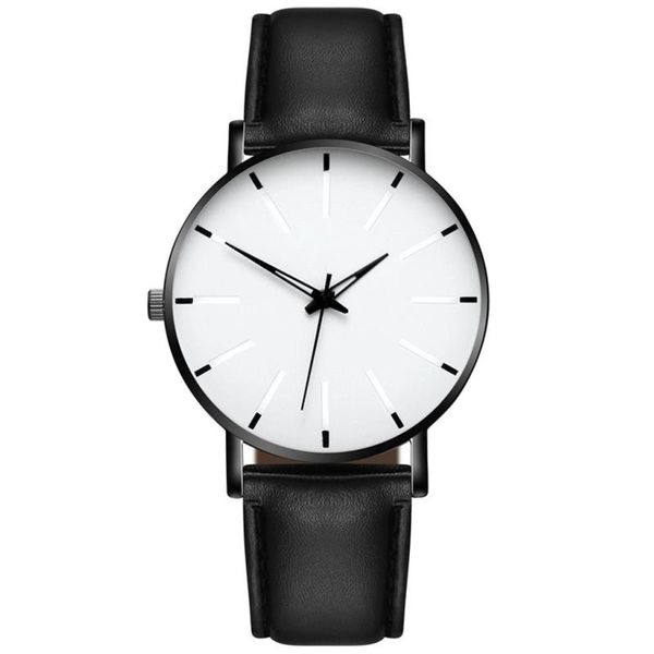 

dial casual watches men luxe mens leather strap montre color2 quartz watch de watch gold vqmbj, Slivery;brown