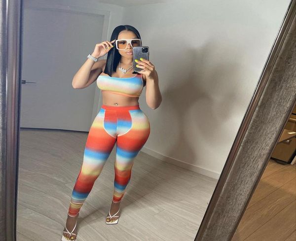 

summer fashion women tracksuits sleeveless vest two piece pants slim streetwear yoga sports fitness suit size sl5609660, Gray