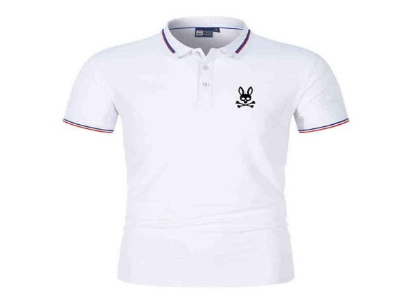 

psy2022 rabbit summer mens polos mesh breathable polo sports shirt new bunny casual business male tee clothing cho4464445, White;black