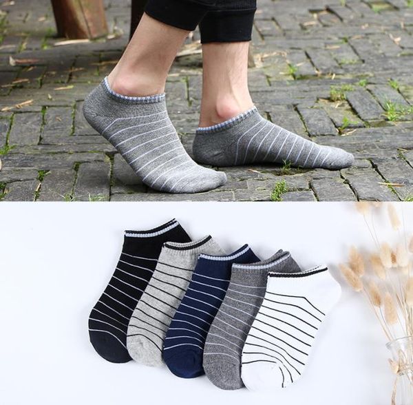 

classic men socks loafer boat socks liner stripes invisible ankle low cut no show funny breathable slippers shallow mouth fashion 4748455, Black