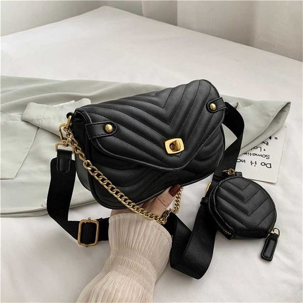 

summer new fashion wide shoulder strap crossbody women's texture two piece underarm small square bag 50% off wholesale