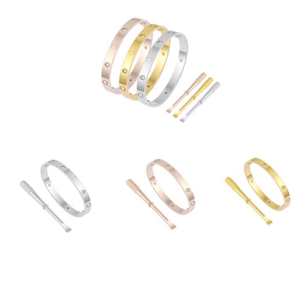 

diamond bangle bracelet designer jewelry bracelet stainless steel man mens gold buckle for men and woman fashion bangles silver ro7813587, Black