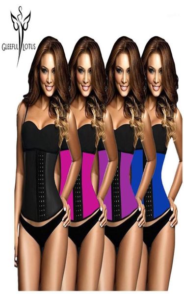 

whole waist trainer latex modeling strap corsets steel slimming sheath belly cincher shapewear fitness corset reduce belt gir9000011, Black;white