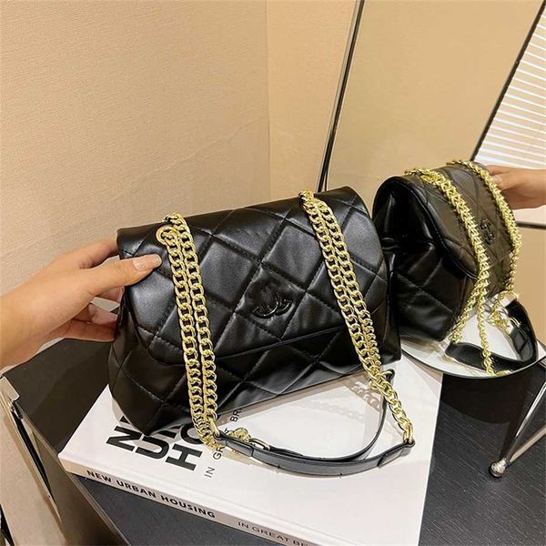 

french high-end soft face lattice chain new style shoulder small fragrant cross body handbag organ bag off wholesale