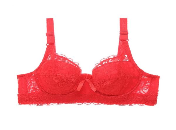 

women lace bra bandage push up bras lady lingerie underwire bras large size women039s underwear 20205282467, Red;black