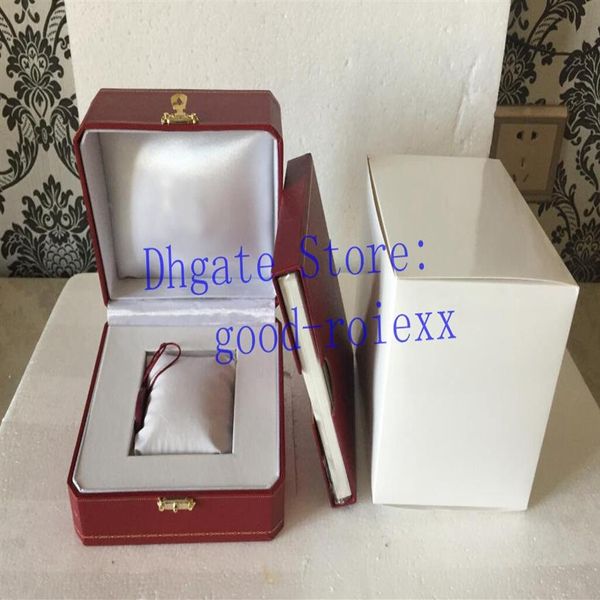 

new mens ladies watch box red papers handbag women's card boxes wristwatches women men eta manual watches booklet ladys girls334j, Black;blue