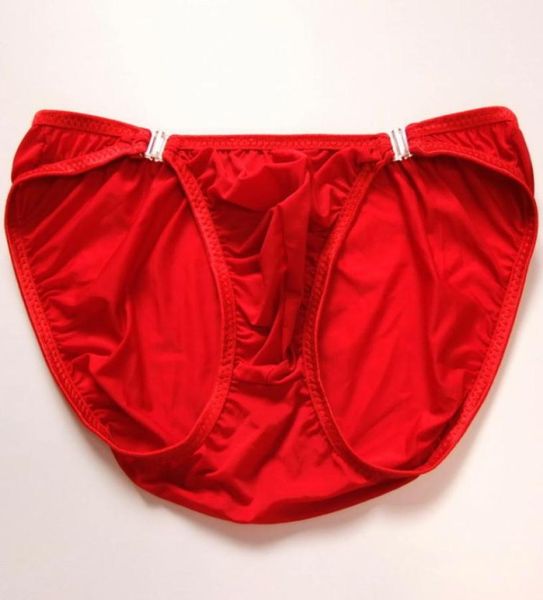 

men039s briefs milk silk lowwaist thong temptation transparent ice silk underwear can be withheld8167279, Black;brown