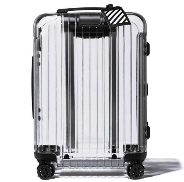 

suitcases 20 22 24 26 inch creative brand transparent rolling lage trolley bag travel suitcase cabin on wheels