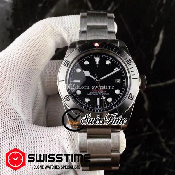 

m79730-0006 miyota 8215 automatic mens watch steel case black dial white markers stainless steel bracelet watches swisstime b1986, Slivery;brown