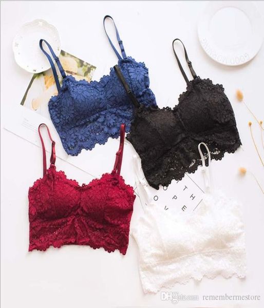 

women lace bralette bra bustier summer black cropped blouses vest halter tank femme soft beach party lace bra 2625085, Black;white