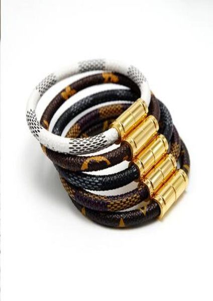 

2019 brand leather bracelet women 19cm 316l stainless steel designer bracelet pulseiras jewelry accessories gift whole6665164825, Black