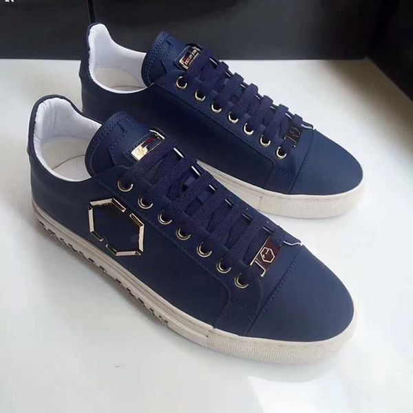 

new handmade rivet pp men's shoes fashion casual shoes leather flat heel walking shoes eu38-45, Black