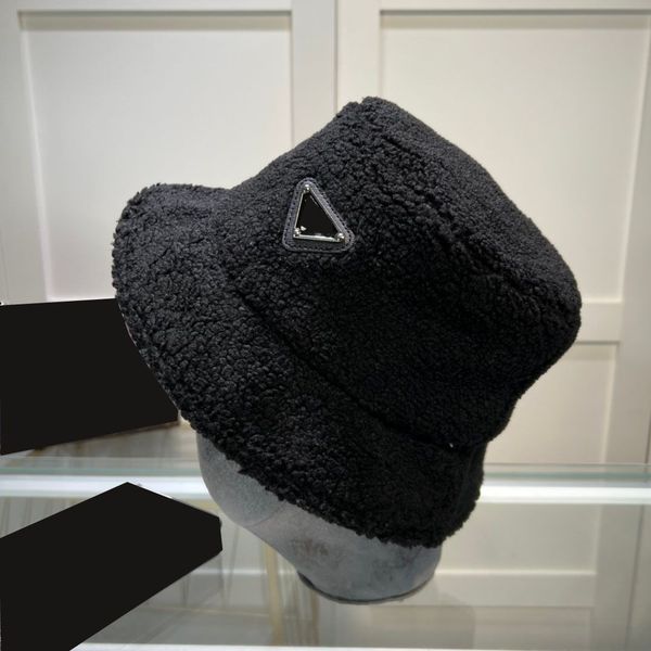 

fashion wide brim hats winter bucket hat beanie designer new casquette men baseball cap cashmere wool knitted beanies buckets outdoor warm s, Blue;gray