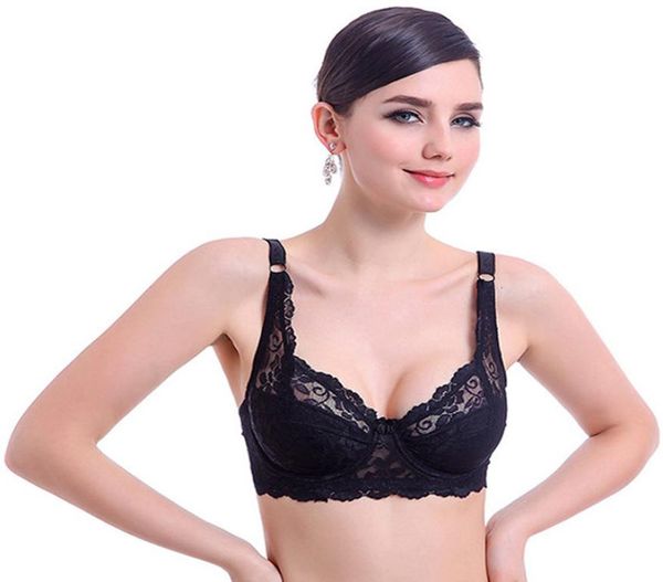 

underwear push up bras 34 padded lace sheer cup b only women bra6246390, Red;black