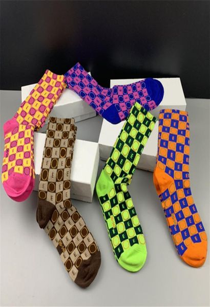 

double classic letter socks with box fashion bright circle stocking hip hop skateboard stockings outdoor breathable sock cotton ho8313472, Black;white