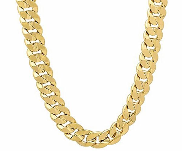 

massive classic male jewelry smooth curb chain 18k yellow gold filled womens mens solid necklace 24 inches7277017, Silver