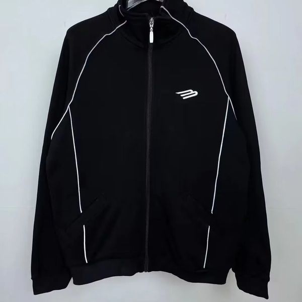

2023 jacket casual black spring men's new sweatshirt 3m reflective loose fashion design zipper coat bb paris, Black;brown